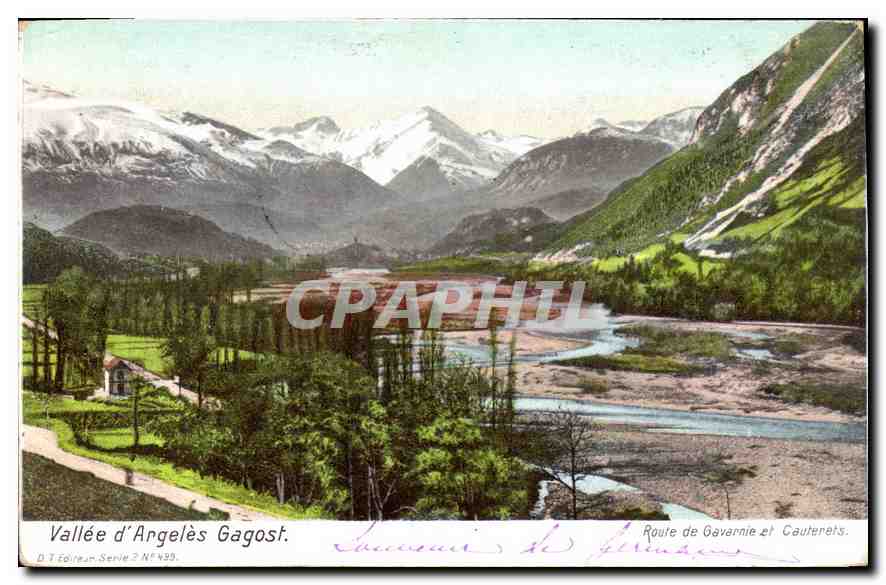Vallée d'Angelès Gagost — Route de Gavarnie et Cauterets — D.T. Éditeur, Série 2 N° 499