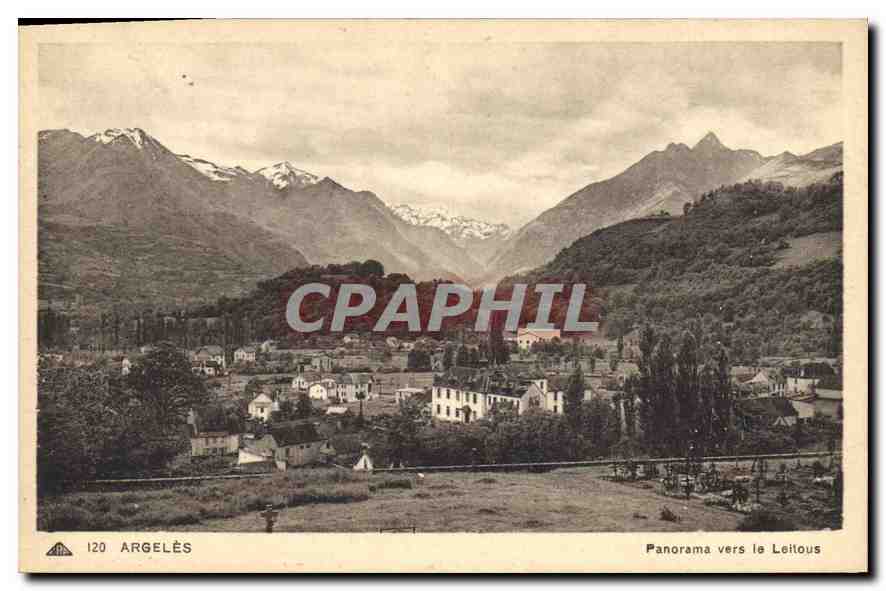 CPA Les Argeles Panorama vers le Leitous