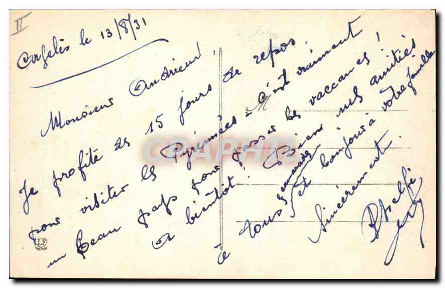 CPA Les Hautes Pyrenees Argeles Vue generale — Verso