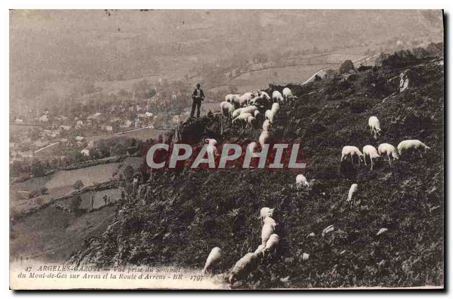 Argeles-Gazost — Vue prise du sommet du Mont-de-Gés sur Arras et la Route d'Arrens — BR - 1707
