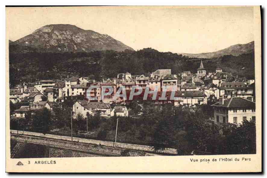 CPA Argeles Vue prise de l'Hotel du Parc