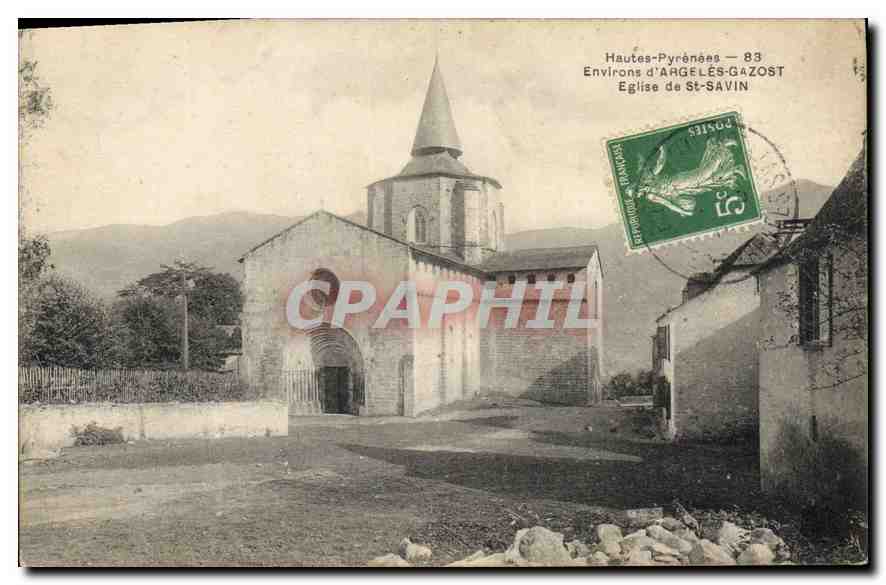 CPA Hautes Pyrenees Environs d'Argeles Gazost Eglise de Saint Savin