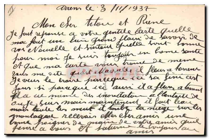 CPA Les Hautes Pyrenees Argeles Vue generale prise de la Route des Eaux Bonnes — Verso