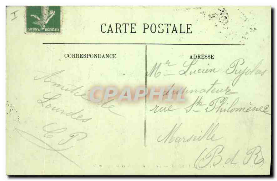 CPA Environs de Cauteret Lac de Gaube et le Vignemale — Verso