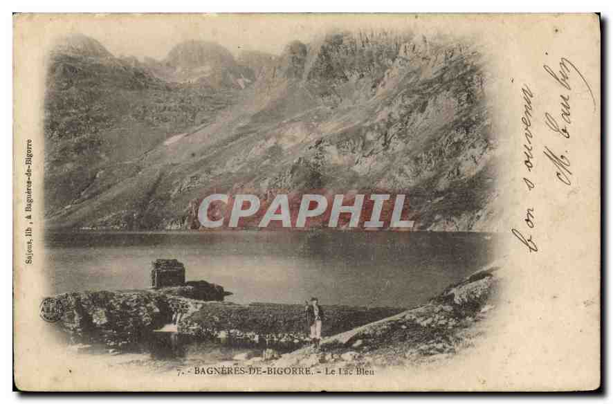Bagnères-de-Bigorre — Le Lac Bleu — Sajous, lith. A. Baguères-de-Bigorre