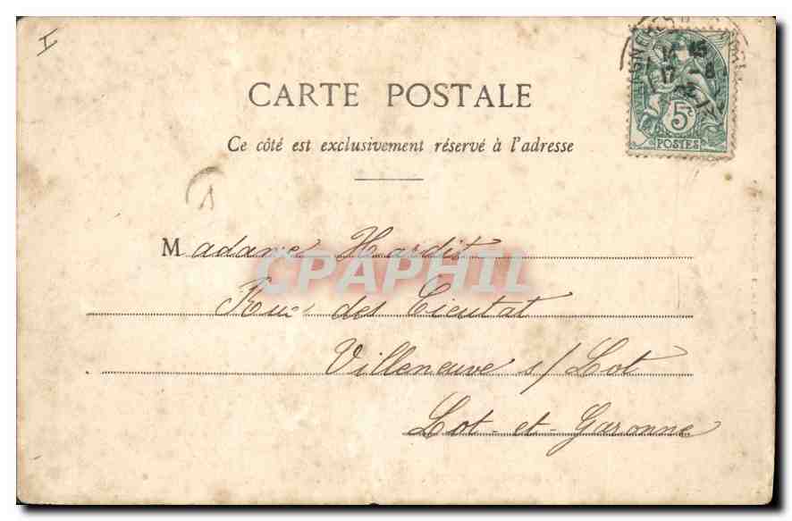 Bagnères-de-Bigorre — Le Lac Bleu — Sajous, lith. A. Baguères-de-Bigorre — Verso