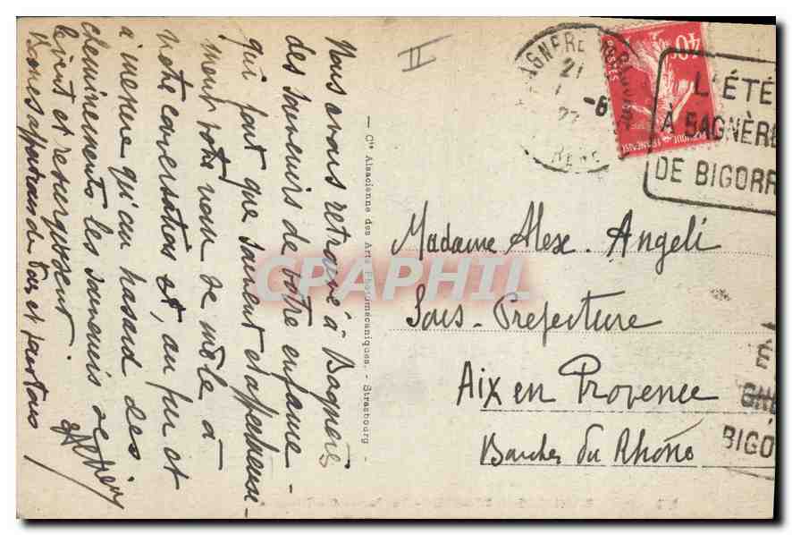 Bagnères-de-Bigorre - Les lacets des Thermes — éditeur anonyme, n° 108 — Verso