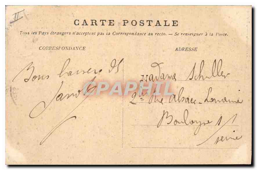 Les Pyrénées — Bagnères-de-Bigorre, Vallée de Saint-Bédat — éditeur Villaret, Toulouse — Rückseite