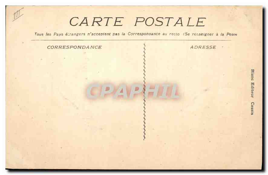 CPA Cassis Plage de l'Arene et du Courton — Rückseite