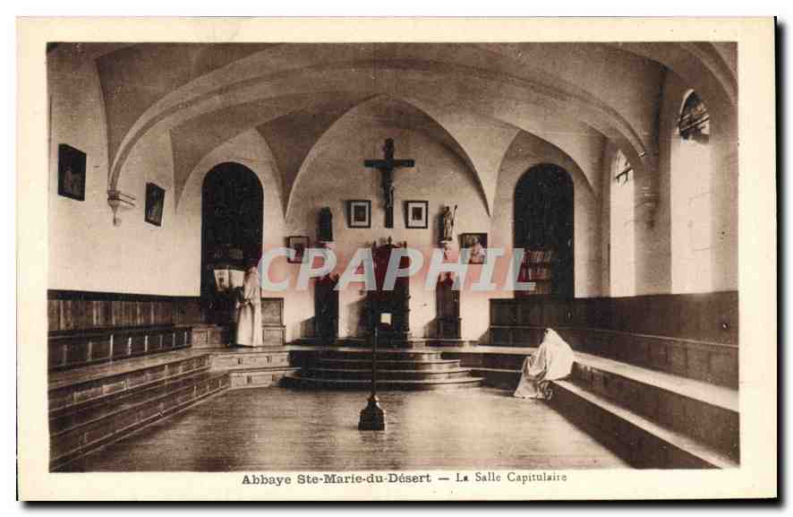 CPA Abbaye Ste Marie du Desert La Salle Capitulaire