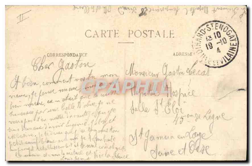 CPA Cote d'Emeraude Dinard Le Grand Casino et l'Hotel Royal — Verso