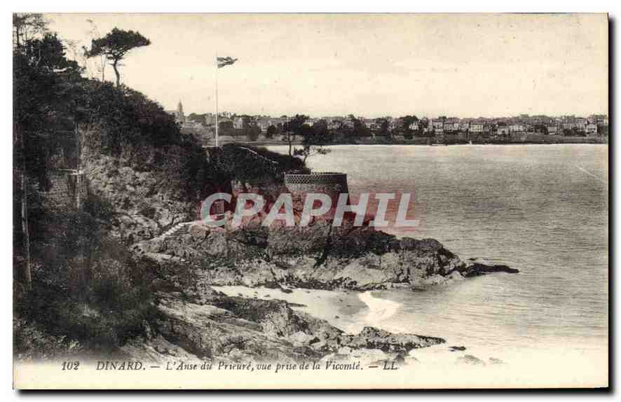 CPA Cote d'Emeraude Dinard L'Anse du Prieure vue prise de la Vicomte