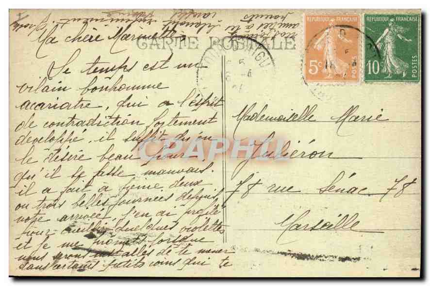La Tour d'Aigues — Le Château avant 1793 — Éditeur inconnu — Verso