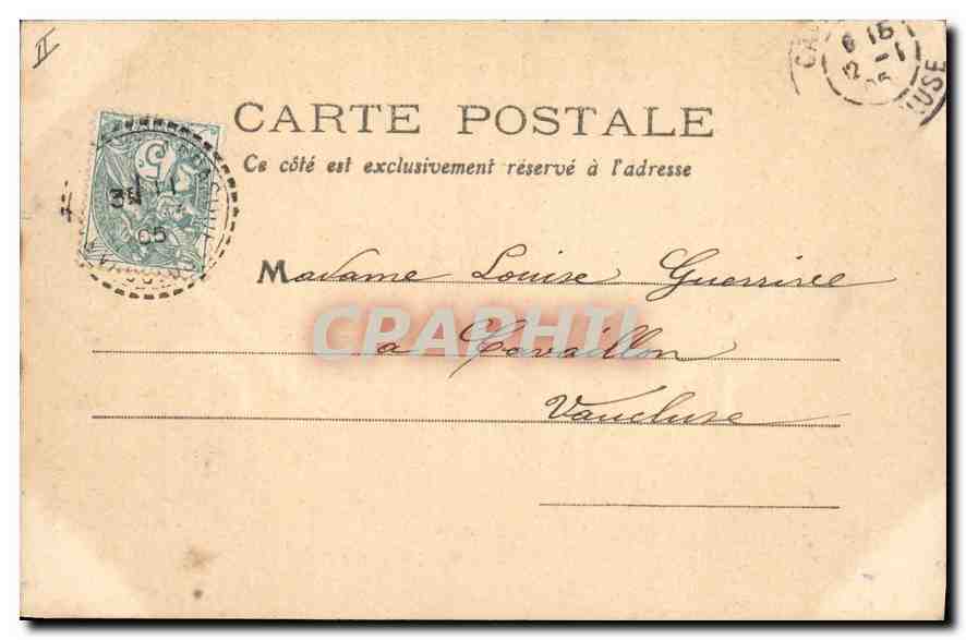 La Tour d'Aigues - Porte de l'Ancien Château — Éditions J. Brunn et Cie, Carpentras, n°3 — Verso