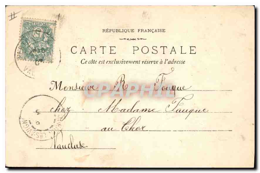La Tour d'Aigues — Porte Principale du Château (XIe Siècle) — Phototypie E. Lacour — Marseille — Verso