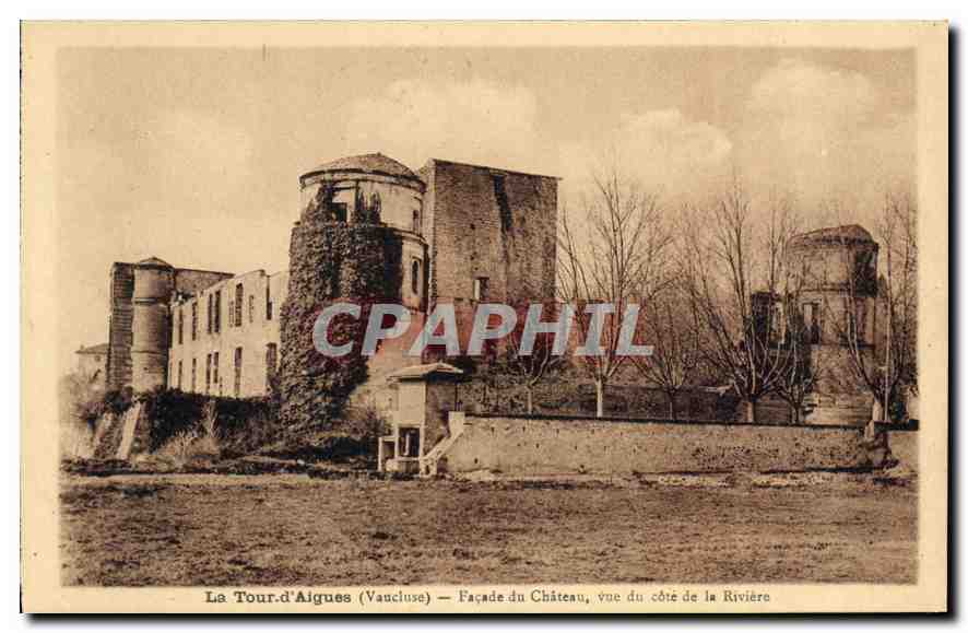 La Tour-d'Aigues (Vaucluse) — Façade du Château, vue du côté de la Rivière