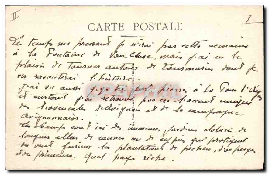 La Tour-d'Aigues — Portail de Maison Noble — Edit. Vve Gabert, Tabac — Verso
