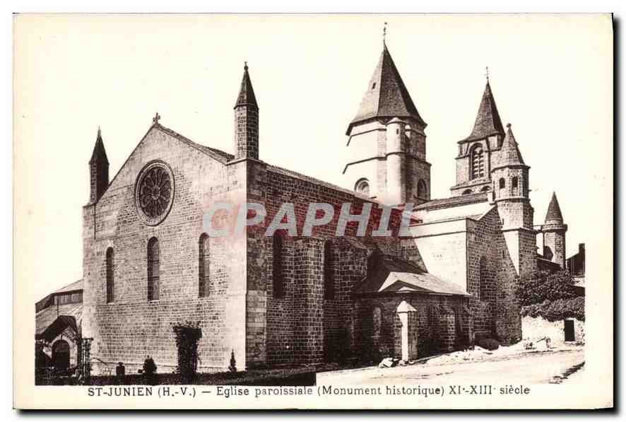 CPA St Junien (H V) Eglise paroissiale (Monument historique) XI XIII siecle