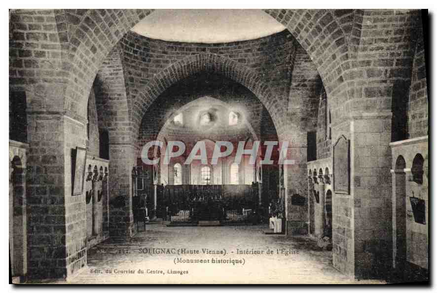 CPA Solignac (Haute VIenne) Interieur de l'Eglise (Monument Historique)