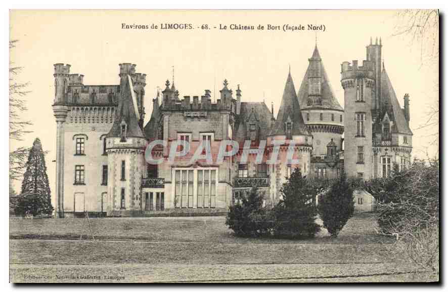 CPA Environs de Limoges Le Chateau de Bort (Facade Nord)