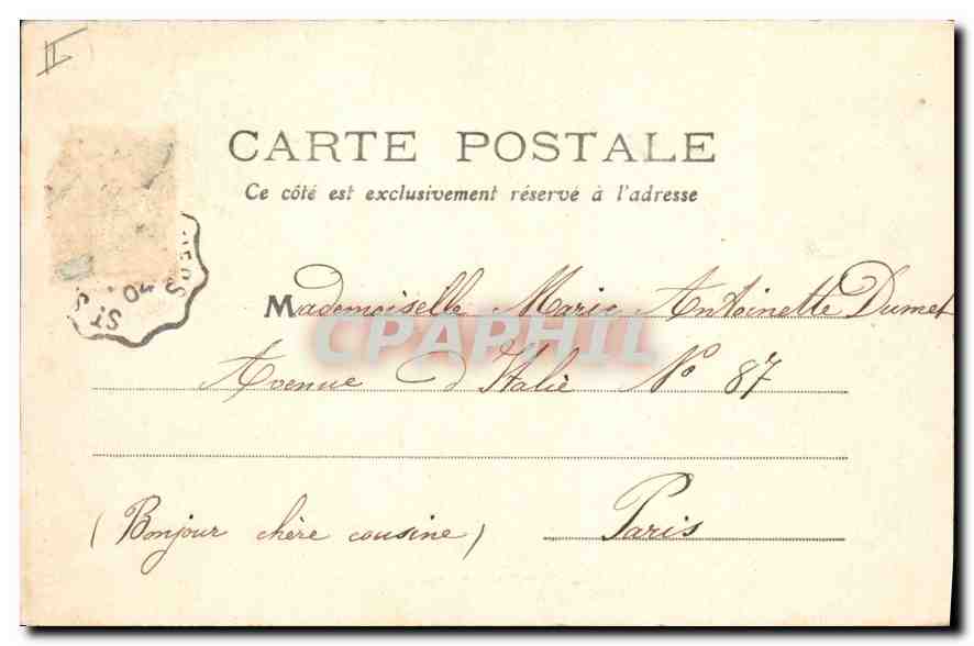 CPA Environs de Limoges Le Chateau de Bort (Facade S O) — Rückseite