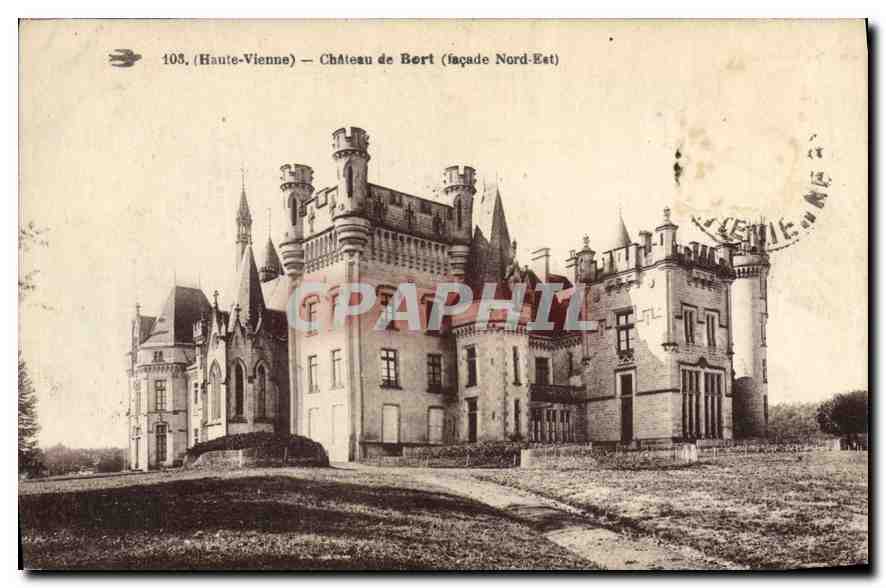 CPA (Haute Vienne) Environs de Limoges Le Chateau de Bort (Facade Nord Est)