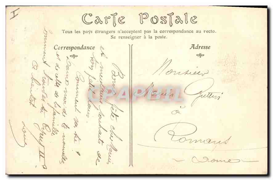 CPA Angouleme Portail de la Cathedrale Saint Pierre — Rückseite