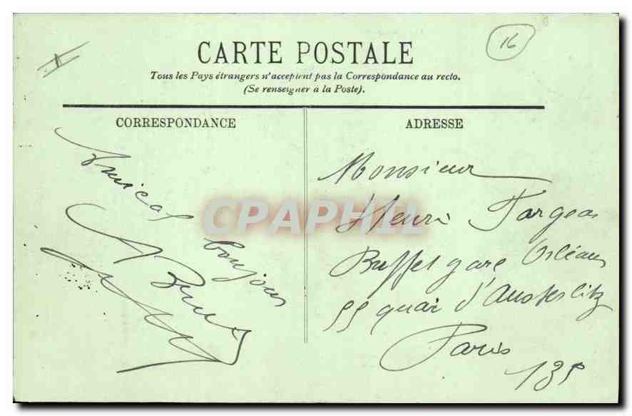 CPA Angouleme Le Jardin de l'Hotel de Ville — Rückseite