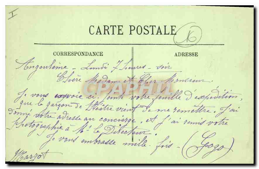 Château et le Pont à Angoulême — Laroche-Foucauld — LL. — Rückseite
