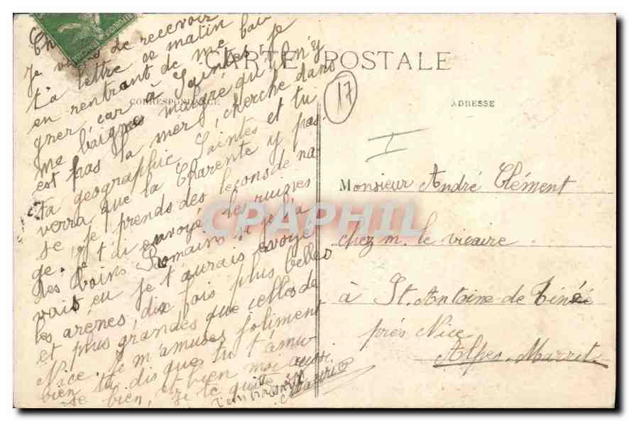 CPA Saintew Vue generale des Ruines des Bains Romaine — Rückseite