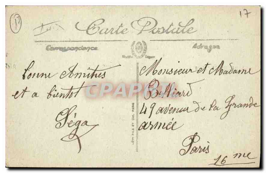 CPA Saintes La Bibliotheque (Ancien Echevinage) — Rückseite