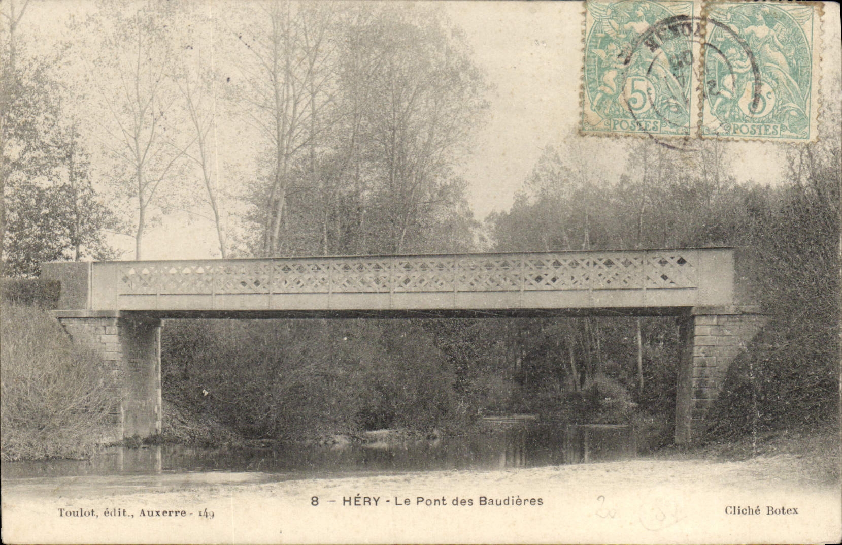Héry - Le Pont des Baudières — éditeur Toulot, série 149