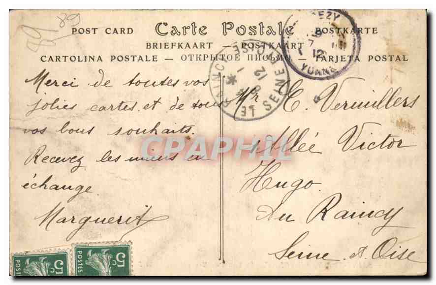 Saint-Aubin-sur-Yonne — Le Canal de Bourgogne — éditeur D. Ph. n°85 — Rückseite