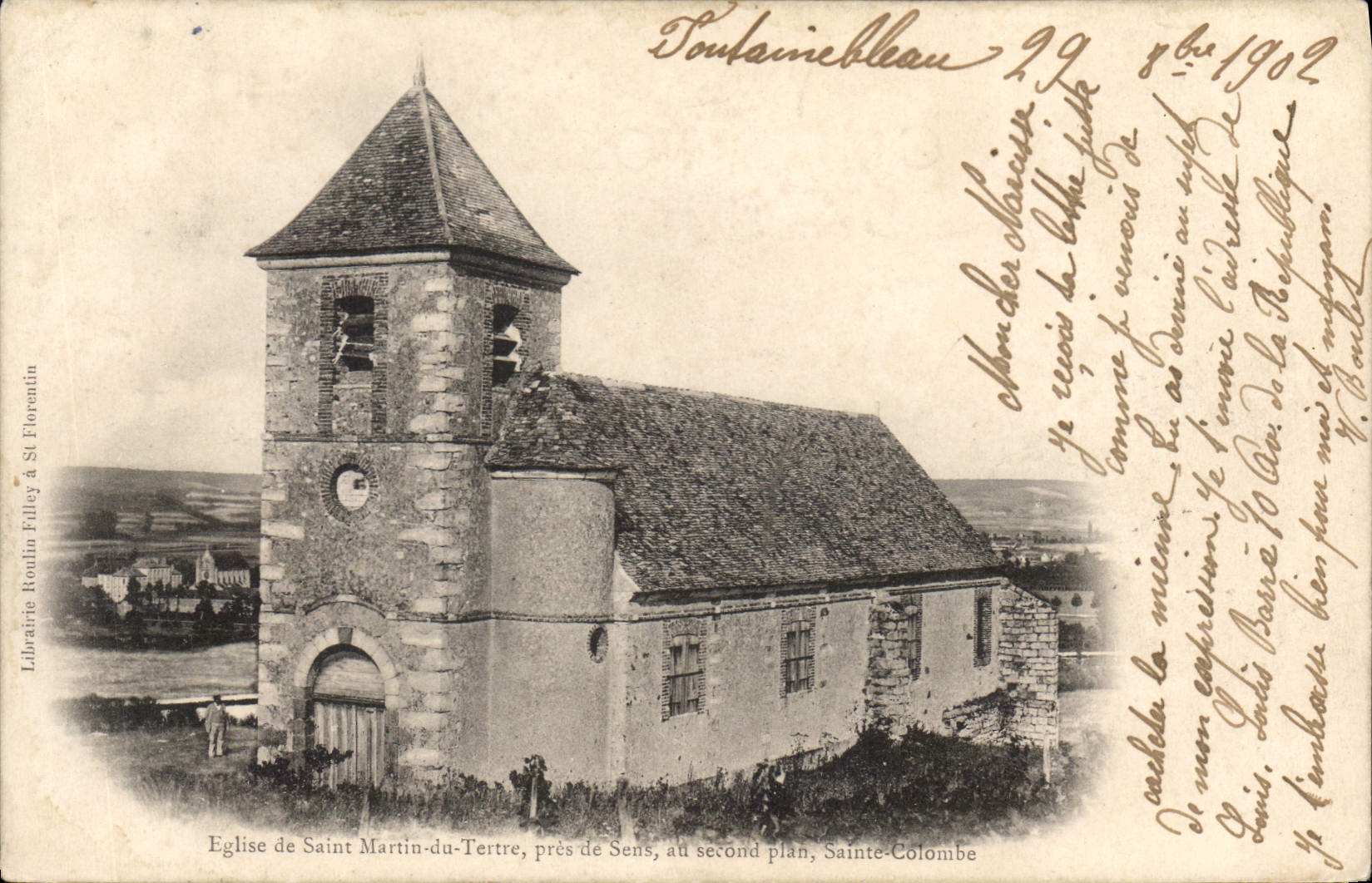 Kirche Saint-Martin-du-Tertre, in der Nähe von Sens — Librairie Roulin Filley & St Florentin — n°89