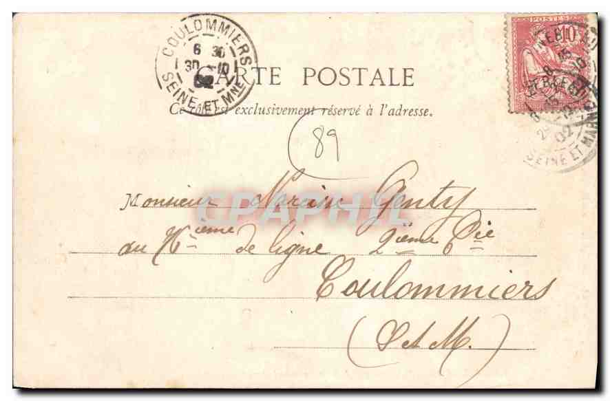 Kirche Saint-Martin-du-Tertre, in der Nähe von Sens — Librairie Roulin Filley & St Florentin — n°89 — Rückseite