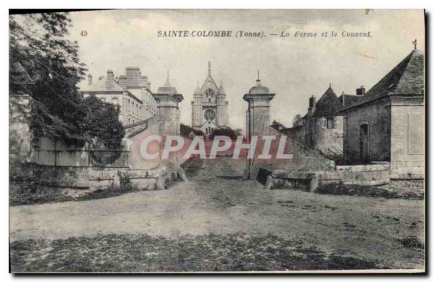Sainte-Colombe (Yonne) — La Ferme et le Coupent — CPM n°49