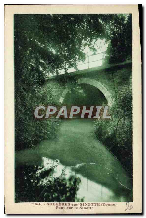 CPA Sougeres sur Sinotte (Yonne) Pont sur le Sinotte