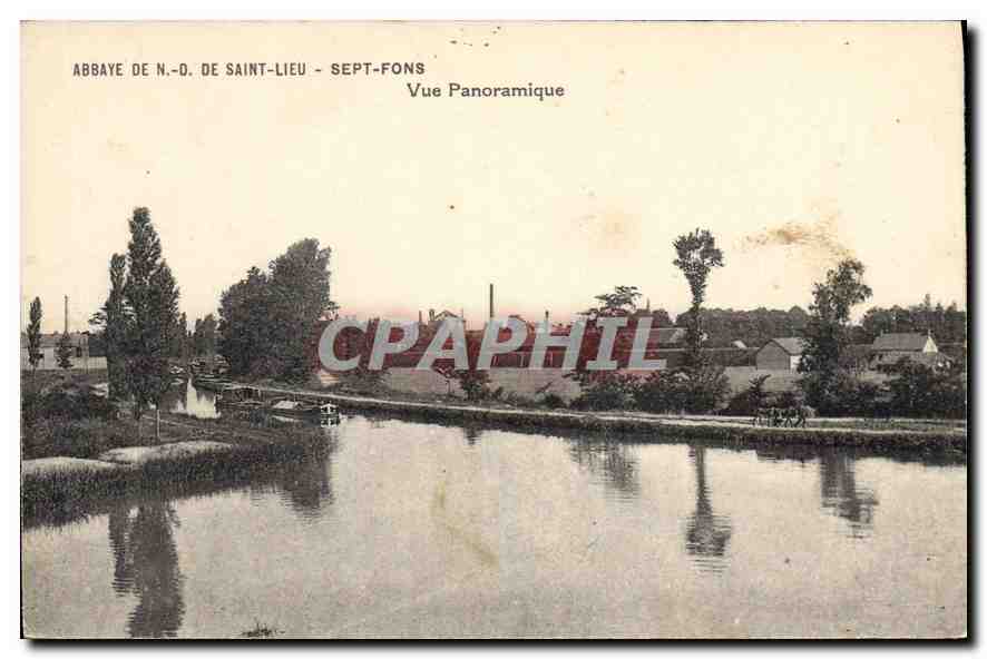 CPA Abbaye de N O de Saint Lieu Sept Fons Vue Panoramique