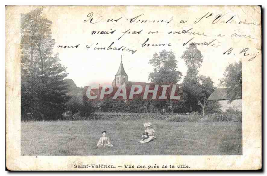 CPA Saint Valerien Vue des pres de la Ville