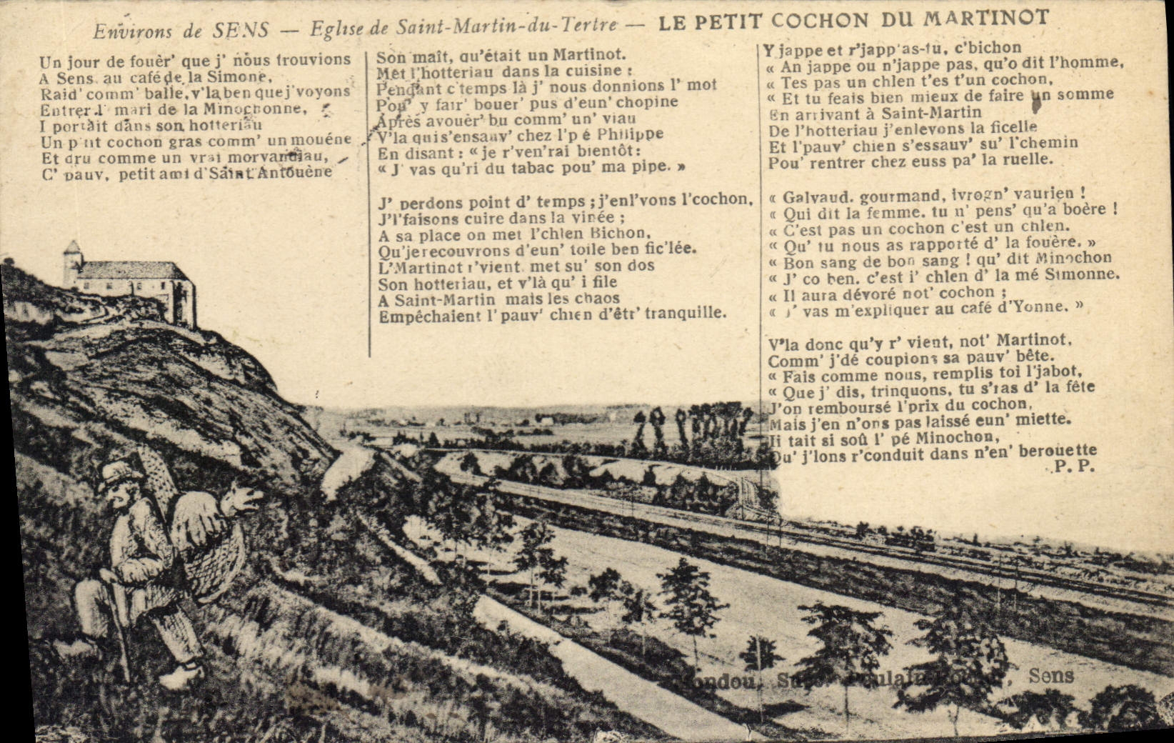 Environs de SENS — Église de Saint-Martin-du-Tertre — LE PETIT COCHON DU MARTINOT