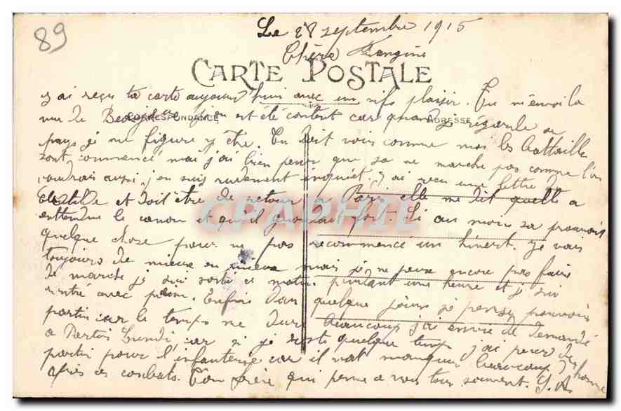 CPA Villeblevin (Yonne) Vue a vol d'oiseau du Chateau et des dependances — Back