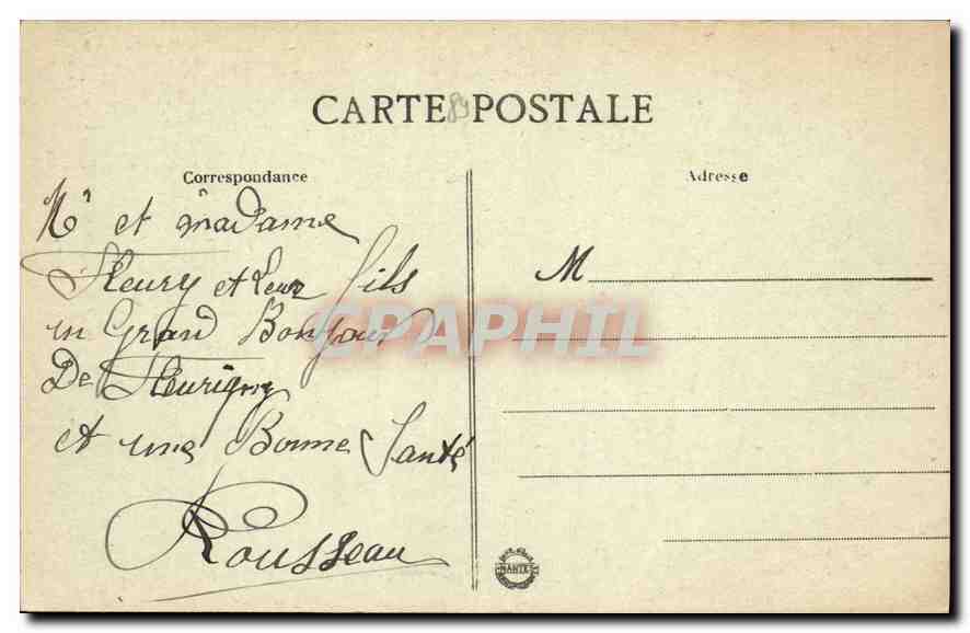 Château de Fleurigny — Façade Nord — Collection J. D. Sens — Reverso
