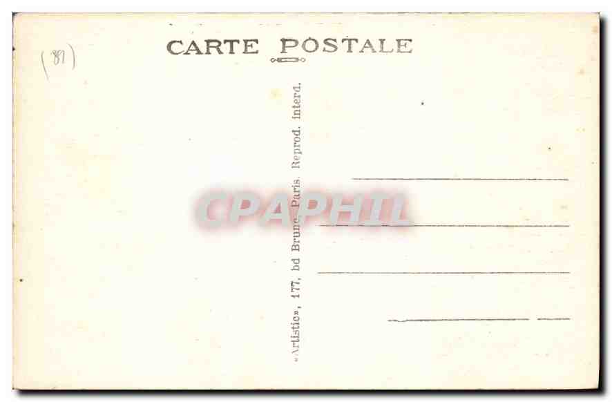 CPA Le Morvan Pittoresque Chastellux (Yonne) Lac du Crescent — Verso