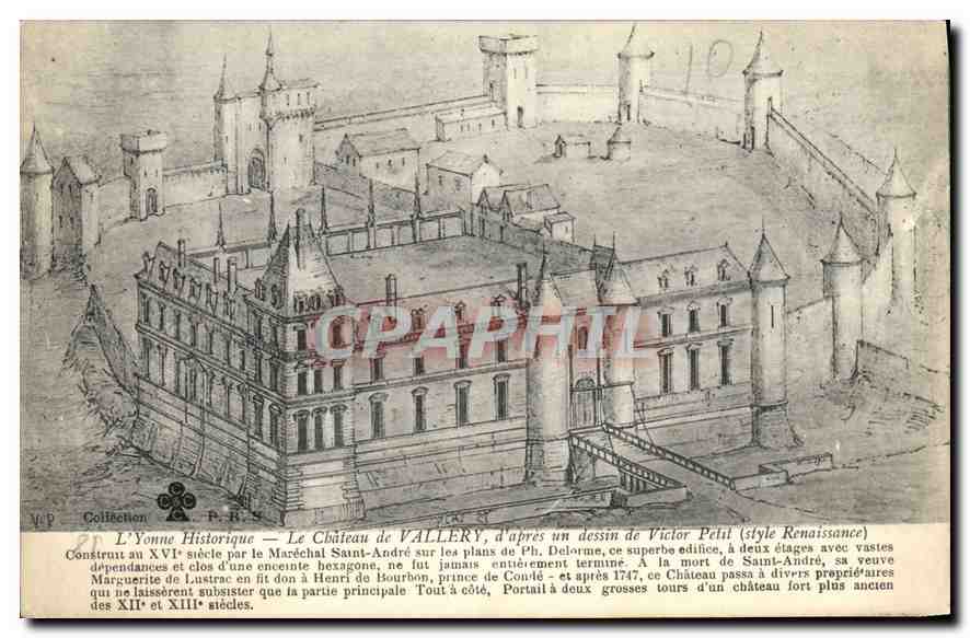 CPA L'Yonne Historique Le Chateau de Vallery