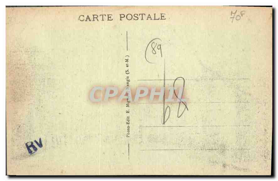 CPA Saint Valerien Yonne Grand Rue Place de l'Eglise Epicerie — Back