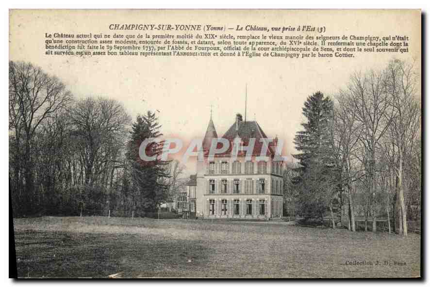 CPA Champigny sur Yonne Yonne Le Chateau vue prise d l'Est 