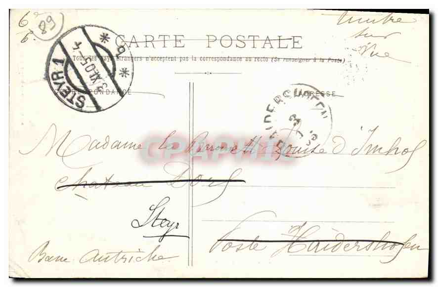Châteaux de l'Avallonnais — Abbaye de Marcilly-les-Avallon — Librairie Pothman, Avallon — Verso