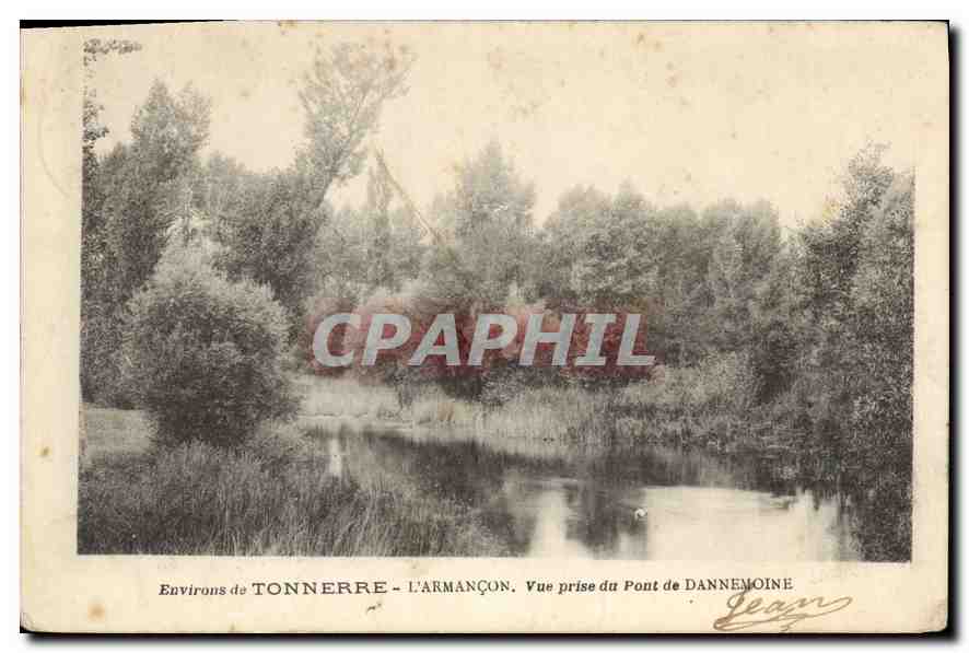 CPA Environs de Tonnerre L'Armancon Vue prise du Pont de Dannemoine 