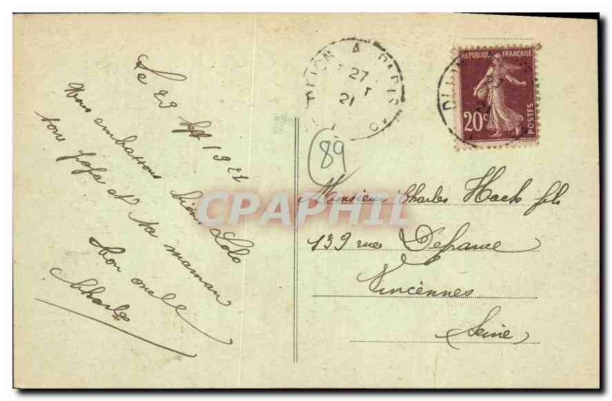 Sens, Auxerre, Tonnerre, Joigny, Avallon — Souvenir de l'Yonne — Collection J. D., Sens — Verso