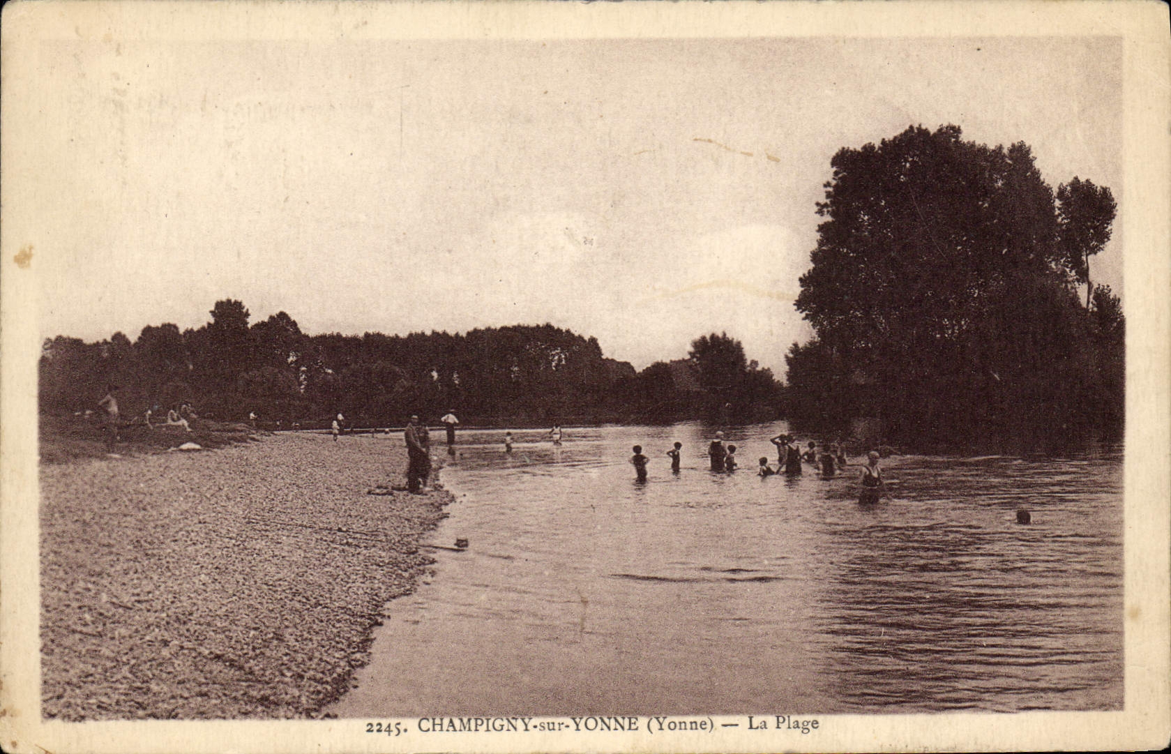 CPA Champigny sur Yonne Yonne La Plage 